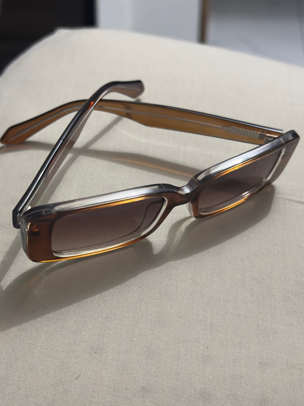 Women’s Rectangular Brown Gradient Sunglasses